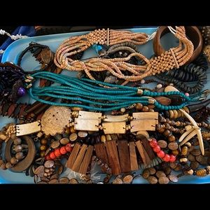 Lot of wood necklaces